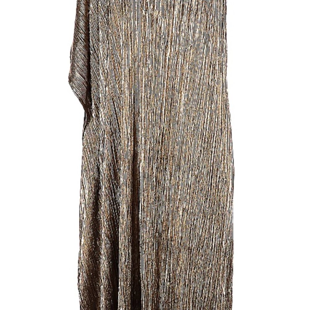 Gold metallic one shoulder show me your mumu dress - XS